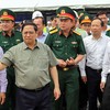 Thủ tướng Phạm Minh Chính cùng đoàn công tác kiểm tra tình hình thi công dự án thành phần đoạn Cần Thơ - Hậu Giang (thuộc dự án cao tốc Bắc - Nam phía Đông, giai đoạn 2021-2025 đoạn Cần Thơ – Cà Mau).