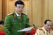Đại tá Vũ Như Hà, Phó Cục trưởng Cục C03 Bộ Công an, thông tin tại cuộc họp báo.