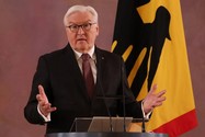 Tổng thống Đức Frank-Walter Steinmeier phát biểu trước giới truyền thông vào ngày 28-5-2021 tại thủ đô Berlin (Đức). Ảnh: GETTY IMAGES