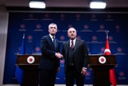 NATO Secretary General Jens Stoltenberg (left) and Turkish Foreign Minister Mevlut Cavusoglu.  Photo: TWITTER