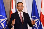 Thủ tướng Ba Lan Mateus Morawiecki. Ảnh: Daniel Leal/POOL/REUTERS