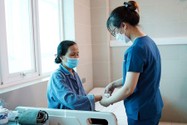 Bệnh nhân cúm A điều trị tại BV Thanh Nhàn (Hà Nội).