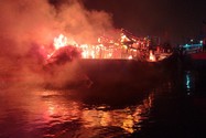 Cháy 3 tàu cá trong đêm mùng 6 Tết