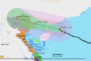 Storm No. 1 shock level 15 moving fast, is 480 km from Mong Cai