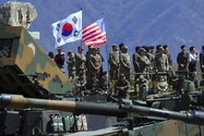 Binh sĩ Mỹ-Hàn trong cuộc tập trận chung hồi tháng 10-2022. Ảnh: AFP