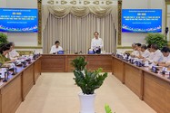 Bí thư Thành uỷ TP.HCM Nguyễn Văn Nên phát biểu tại cuộc họp sáng 29-5. Ảnh: HÀ THƯ