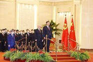 Lễ đón chính thức Tổng Bí thư Nguyễn Phú Trọng và đoàn Việt Nam tại Bắc Kinh