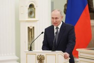 Tổng thống Nga Vladimir Putin tại Điện Kremlin, thủ đô Moscow (Nga) Ngày 22-3. Ảnh: EPA-EFE