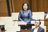 Thống đốc Nguyễn Thị Hồng phát biểu tại Phiên họp Quốc hội.