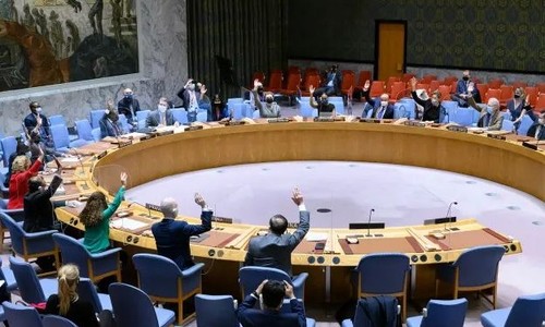 Một cuộc họp của Hội đồng Bảo an Liên Hợp Quốc tại New York vào năm 2021. Ảnh: Loey Felipe/GETTY IMAGES