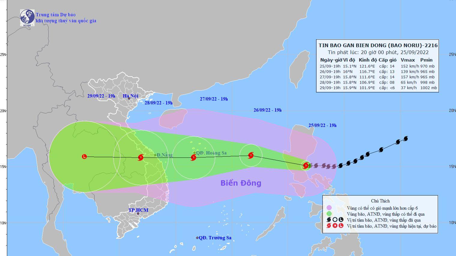 Siêu bão Noru rất mạnh, các tỉnh lên phương án sơ tán hơn 800.000 dân 