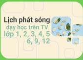 Lịch phát sóng dạy học trên TV cho học sinh lớp 1, 2, 3, 4, 5, 6, 9, 12