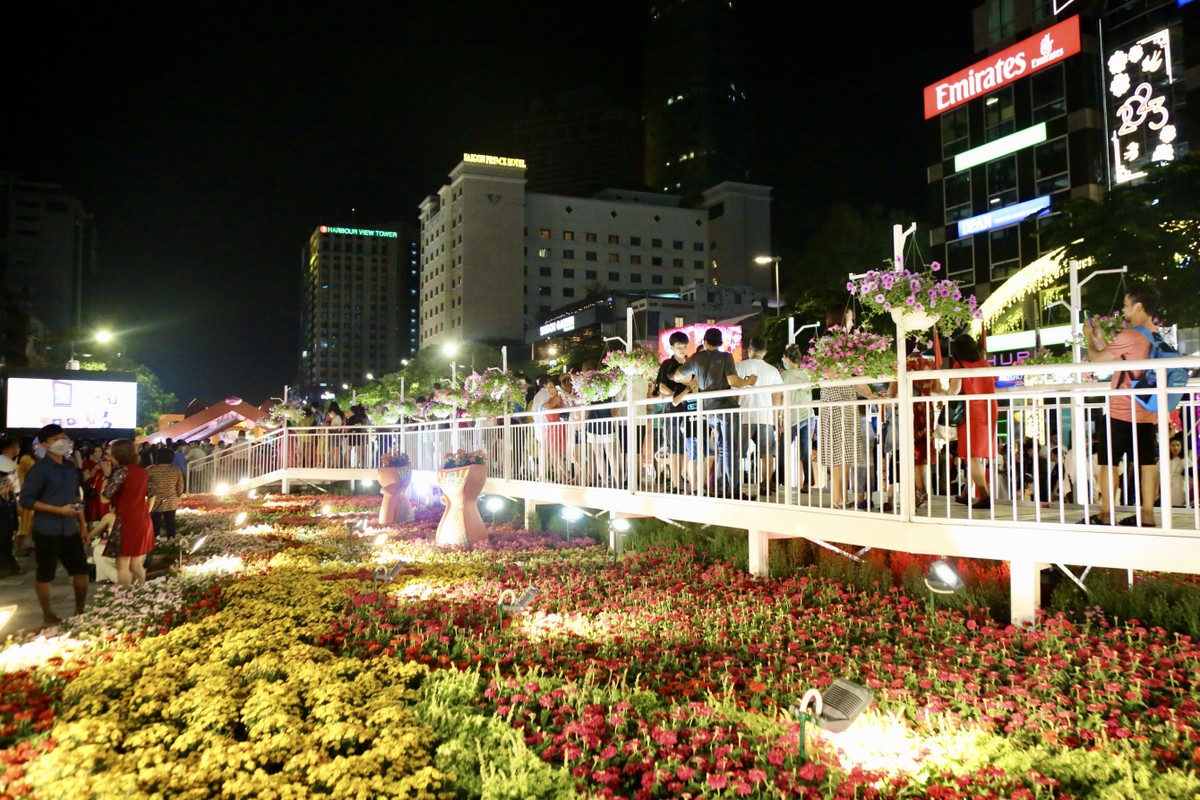 People are excited to visit Nguyen Hue flower street on the opening day photo 7