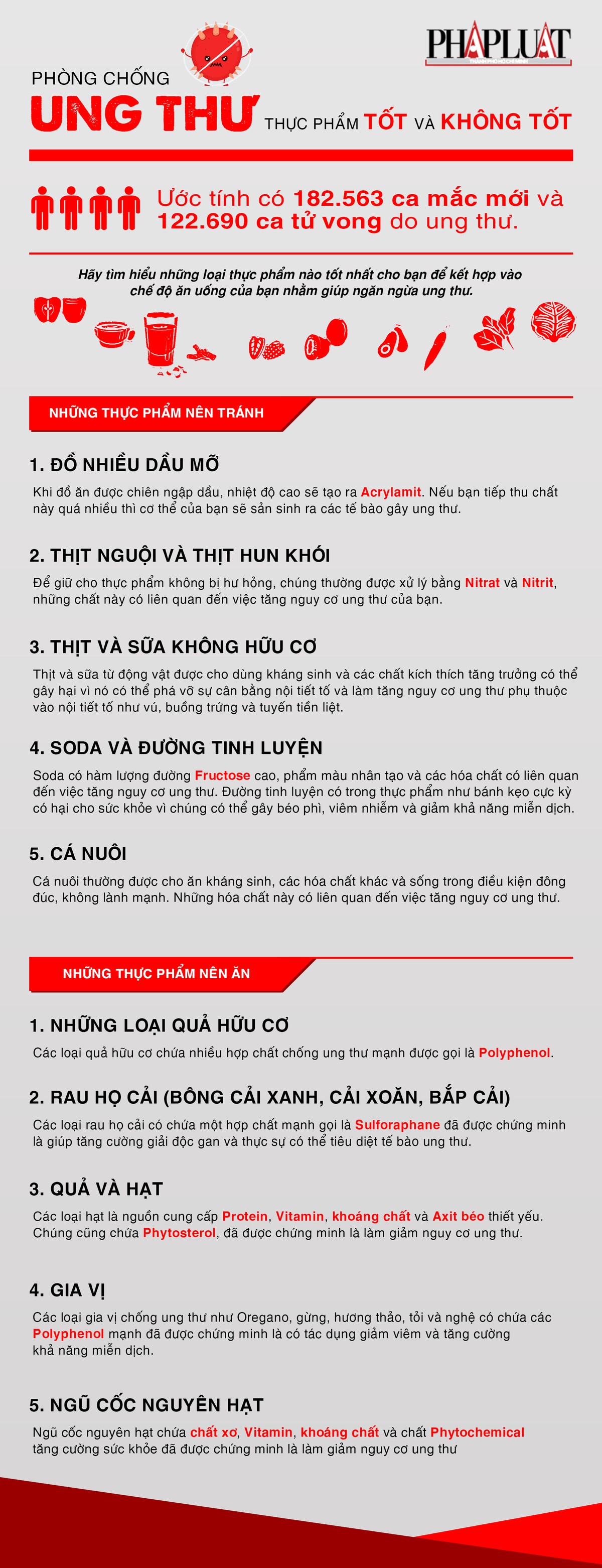 Những thực phẩm tốt và không tốt trong phòng chống ung thư ảnh 1