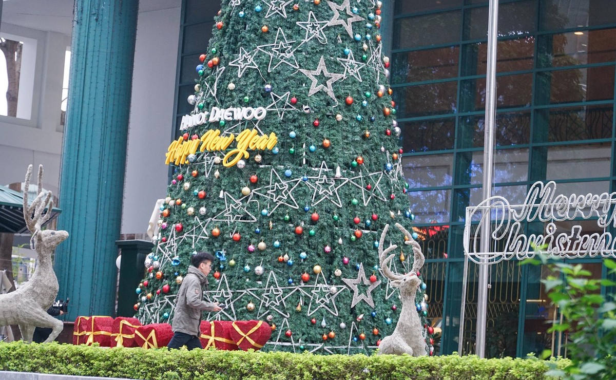 Ảnh: Nhiều cây thông noel lớn tại Hà Nội rực rỡ mùa Giáng sinh 2022