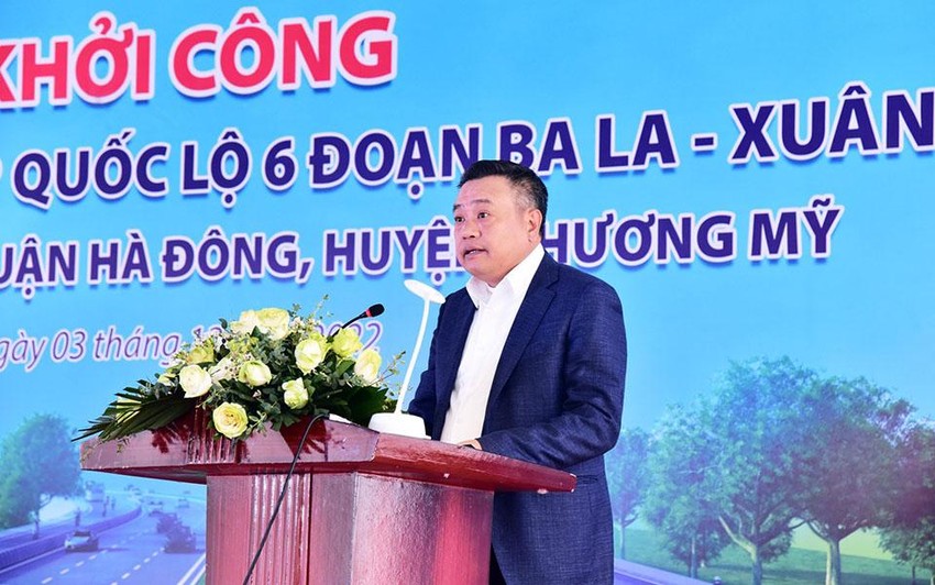 Chủ tịch UBND TP Hà Nội phát lệnh khởi công dự án mở rộng Quốc lộ 6 ảnh 2