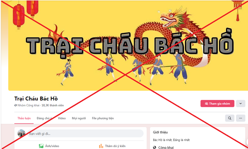 Công an cảnh báo Fanpage 'Trại Cháu Bác Hồ' phản động, chống phá Nhà nước ảnh 1