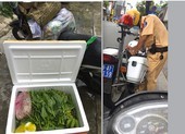 CSGT làm việc với người đăng Facebook 'bị phạt vì đi nhận thùng rau'