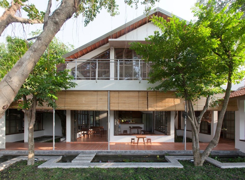 Ngôi nhà ở Bình Dương xây theo kết cấu 11 cây xanh