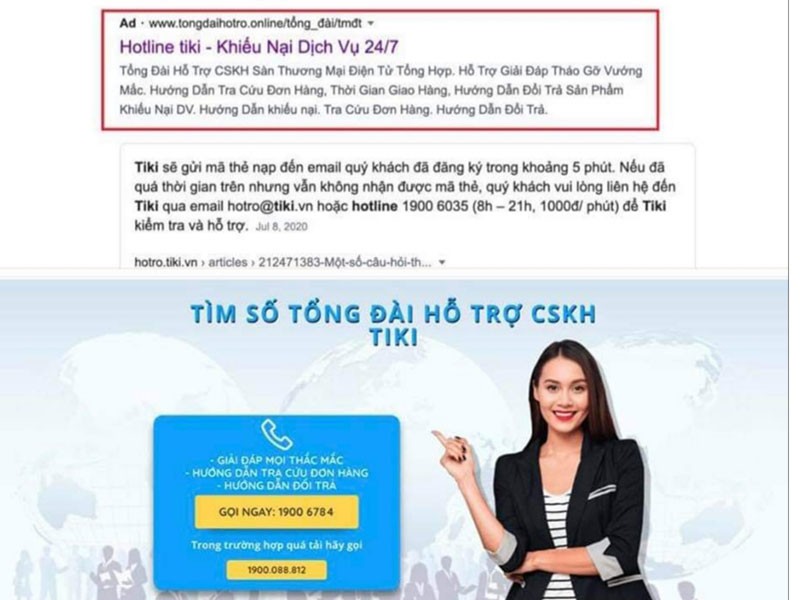 Gọi Số Giả Hotline Tiki, 5 Phút Mất 100.000 Đồng