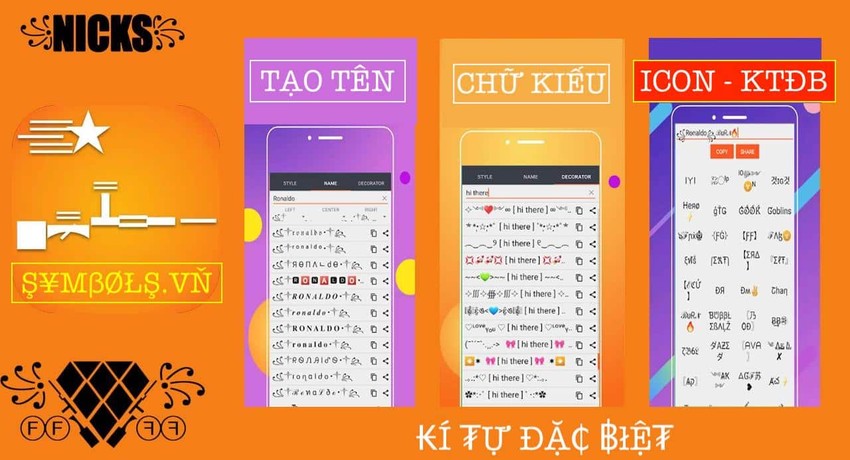 Sử Dụng Biểu Tượng Cảm Xúc Facebook, Zalo, Game, Tạo Tên Đẹp Với Symbols.Vn