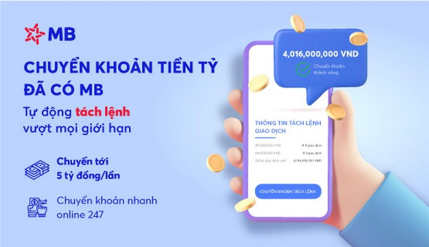 Mb Ra Mắt Tính Năng Chuyển Khoản 'Tách Lệnh Tự Động' Trên App Mbbank