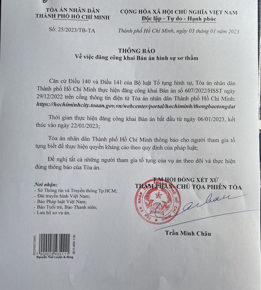 Vụ Alibaba: Từ ngày 6-1, bị hại, người liên quan có thể xem bản án trực tuyến ảnh 1