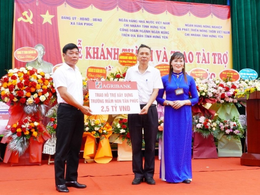 Agribank tài trợ 2,5 tỷ đồng xây dựng trường học tại Hưng Yên ảnh 1