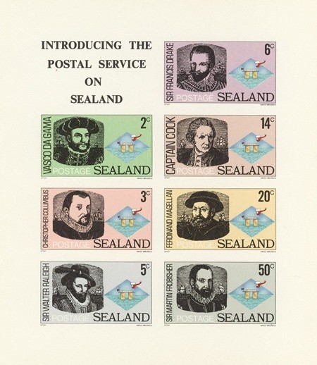 Sealand cũng phát hành tem bưu chính riêng