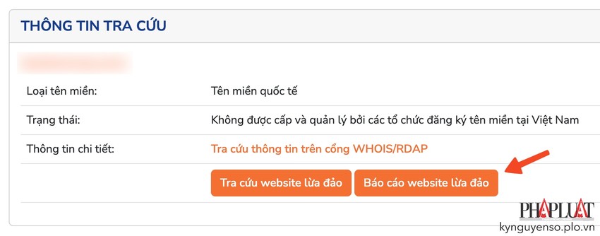 Cách báo cáo website lừa đảo với NCSC. Ảnh: MINH HOÀNG