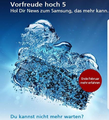 Hình ảnh giới thiệu về sản phẩm mới của O2, nhiều khả năng là Galaxy S5