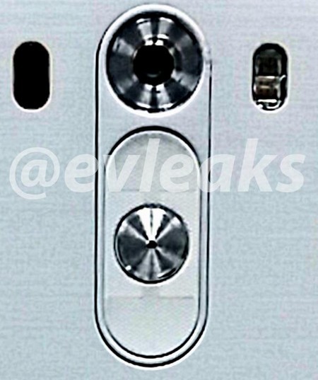 Hình ảnh cụm phím điều khiển ở mặt sau của LG G3 vừa được EVLeaks đăng tải