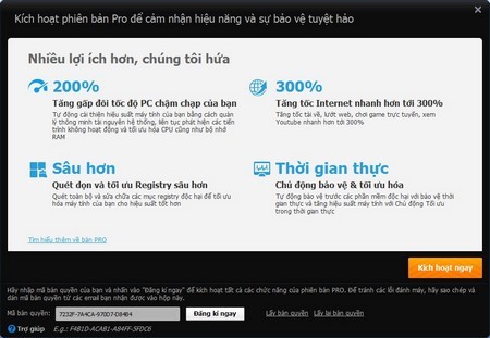 Bản quyền miễn phí phần mềm tối ưu hệ thống tốt nhất hiện nay