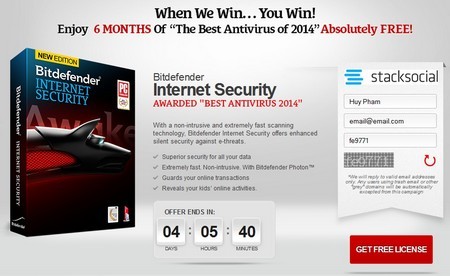 Thêm bản quyền miễn phí phần mềm bảo mật tốt nhất năm 2014