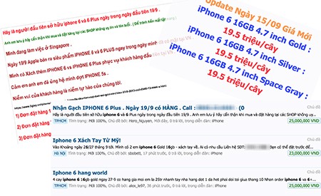 Nhiều cửa hàng đã cho đặt hàng iPhone 6 và nhận hàng từ ngày 19/9