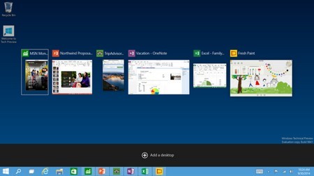 Task View sẽ hiển thị hình ảnh của các ứng dụng đang chạy một cách rõ ràng