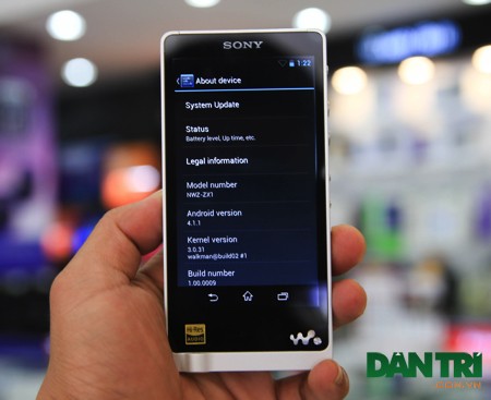 Máy nghe nhạc này chỉ khởi chạy Android 4.1.1