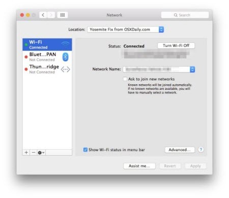 Truy cập menu Apple, chọn System Preferences, sau đó chọn bảng điều khiển Network.