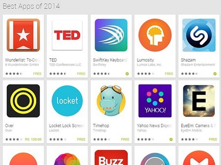 Google công bố danh sách những ứng dụng tốt nhất năm 2014 trên Android