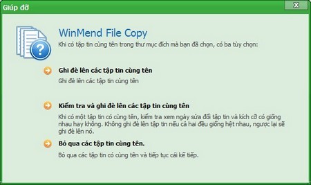 Các chế độ sao chép dữ liệu