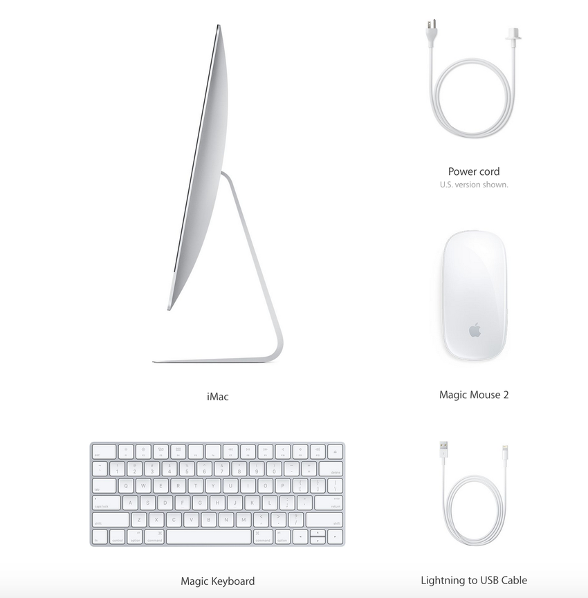 Phụ kiện sẽ đi kèm với iMac mới