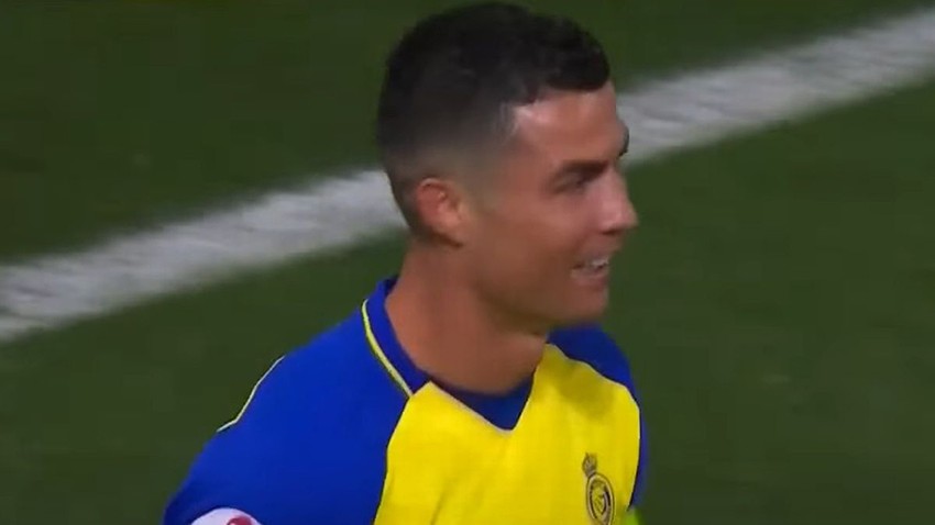 Ronaldo's contrasting reaction following the 3 assists