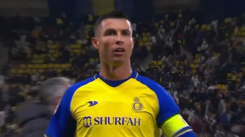 Ronaldo's contrasting reaction following the 4 . assists