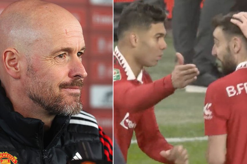 Ten Hag ra phán quyết về vụ Casemiro chỉ trích Bruno Fernandes