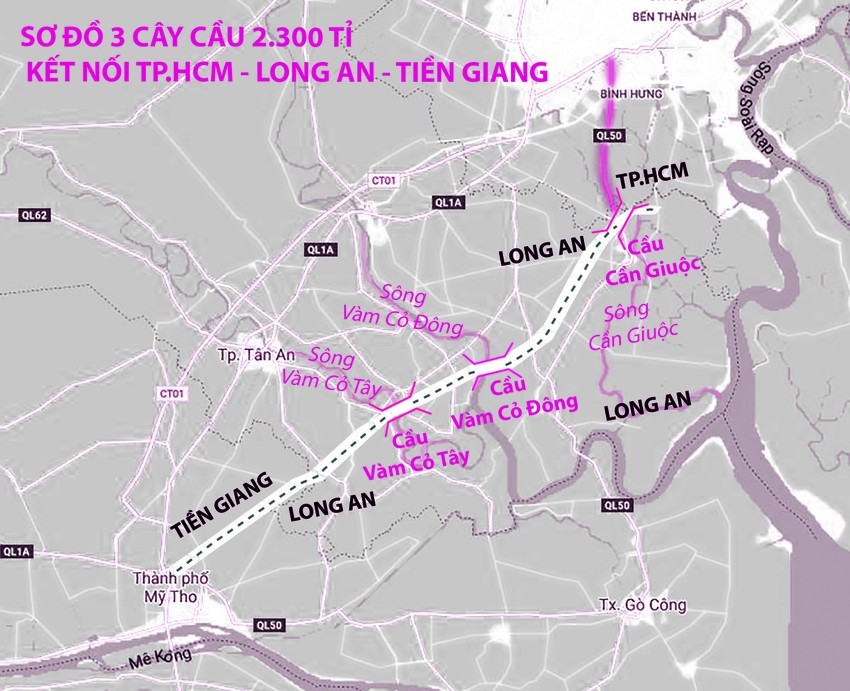 Cầu kết nối Long An - 2024: Đến năm 2024, Long An sẽ được nối với các vùng lân cận bởi cầu kỳ diệu. Có nhiều thuận tiện hơn cho giao thông và kinh tế của khu vực. Tận hưởng không gian thoáng đãng, tuyệt vời và vi vu thời gian cùng cầu kết nối Long An.