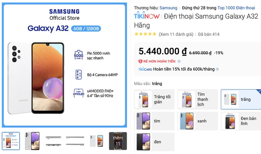 Tháng 6 này, Samsung đang gia tăng chương trình giảm giá cực hấp dẫn cho các sản phẩm điện thoại của hãng. Với nhiều ưu đãi hấp dẫn và mức giảm giá lớn, bạn sẽ có thể sở hữu chiếc điện thoại Samsung yêu thích với mức giá cực kỳ hợp lý. Hãy tới ngay các trung tâm bán hàng của Samsung để không bỏ lỡ cơ hội này nhé.